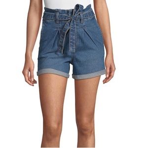 Ana high waisted tie denim shorts